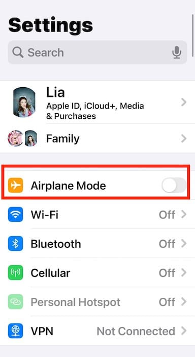 iPhone 15 Pro Max Wi-Fi and Cellular Data Not Working Airplane Mode
