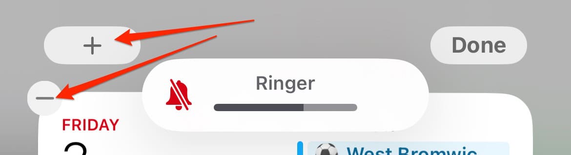 Select the Widget tabs on your iPhone