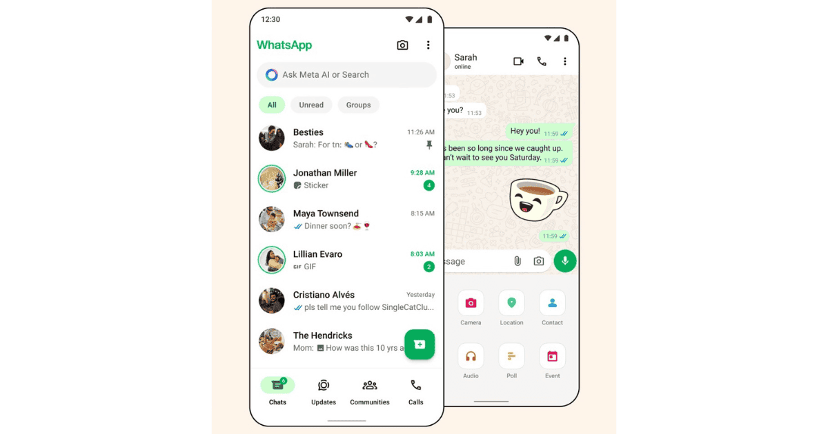 WhatsApp redesign for iOS