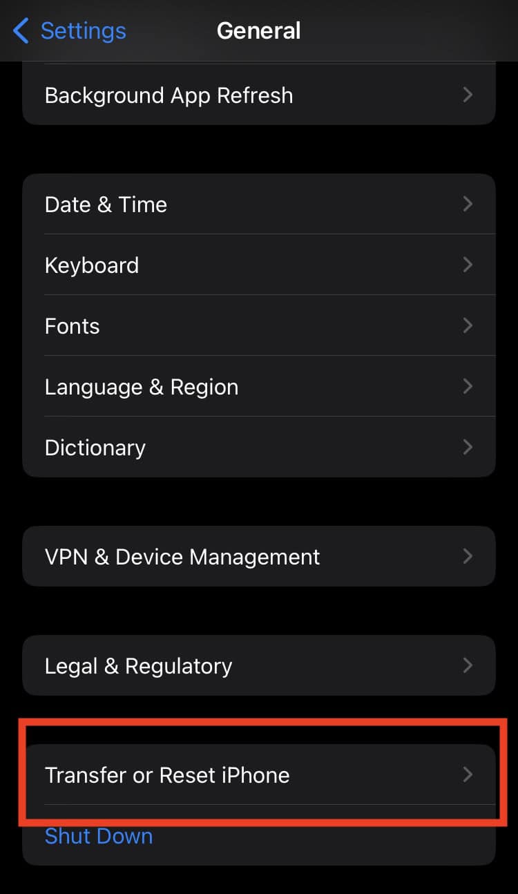 how to reset Network Settings on iPhone
