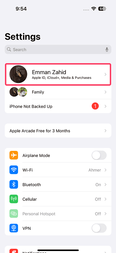 icloud account iphone