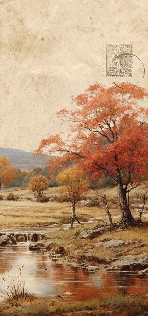 Riverbed in Russet Wallpaper