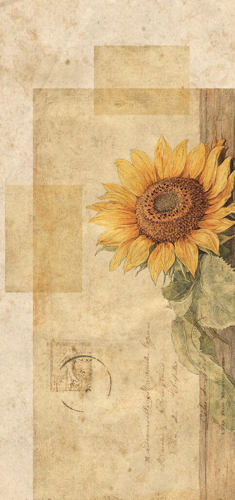 Vintage Harvest Postcard Wallpaper