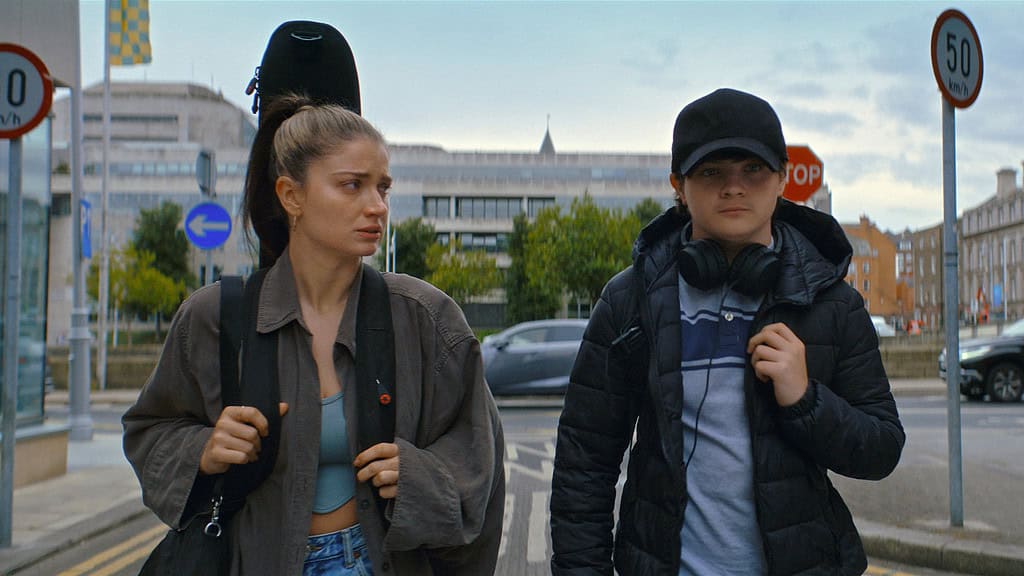 A still from Flora and Son