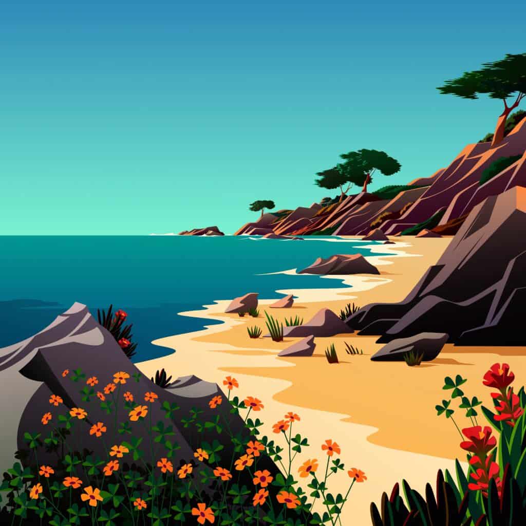 live wallpaper for Mac featuring the Big Sur beach