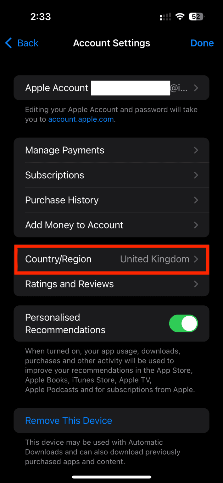 How to Change Your Country/Region on Your Apple ID Account