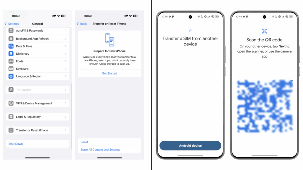 Google SIM Manager Settings