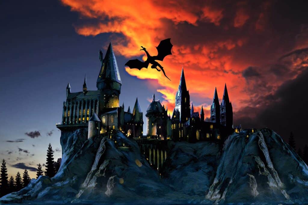 dynamic wallpaper featuring hogwarts castle