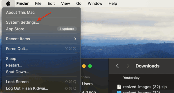 Image to open system settings and speed up Mac