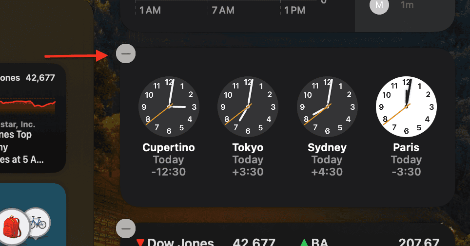 Image to delete widgets and speed up Mac