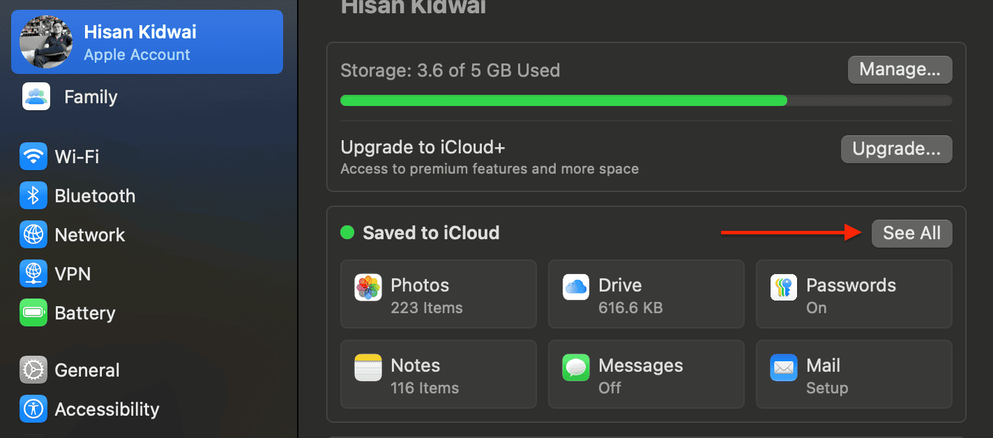 Image to check what is saved in iCloud