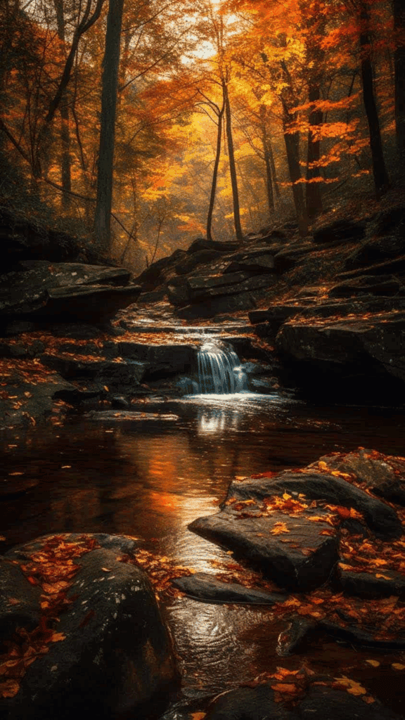 iOS 18.5 alternative wallpaper showing an autumn scene