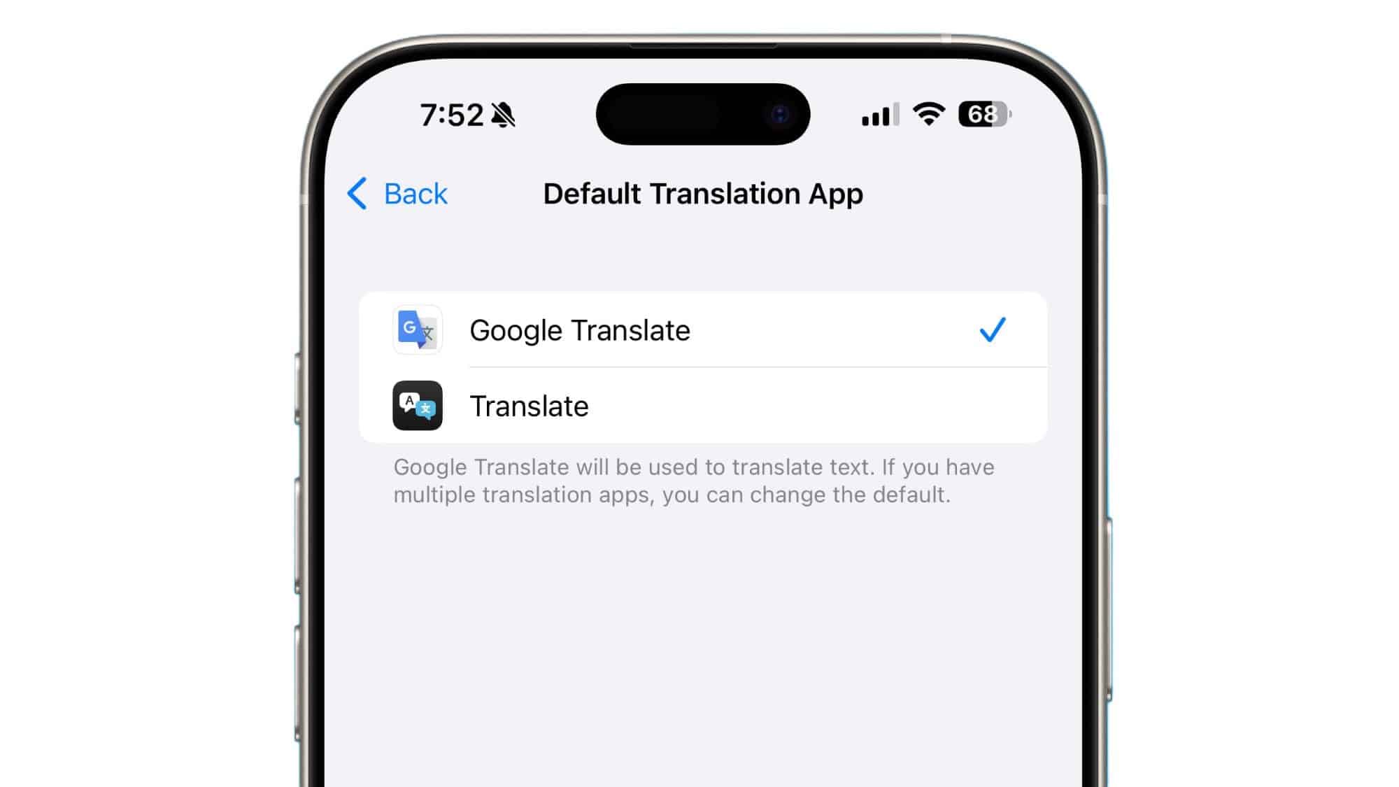 iOS Now Lets You Set Google Translate as Default Translation App