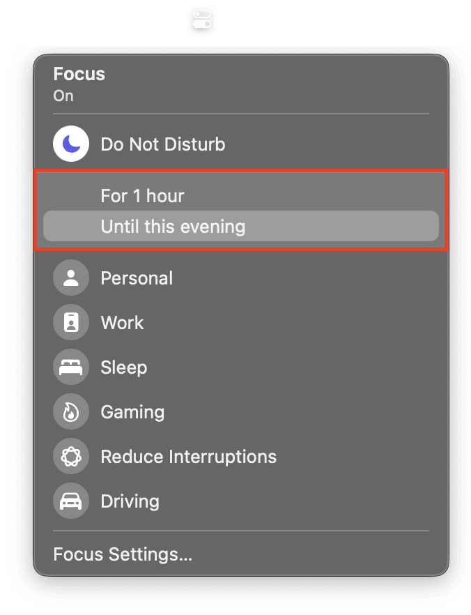Turn On Do Not Disturb on Mac