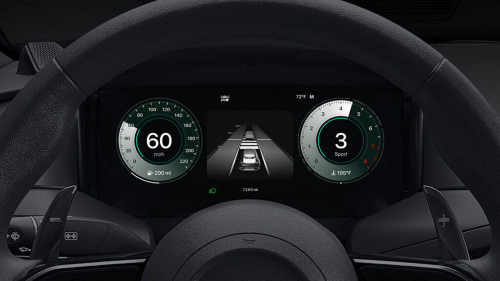 Apple Carplay Ultra running on a car dash. 