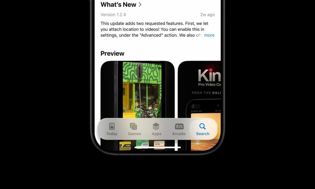 New glass-inspired iOS 26  design