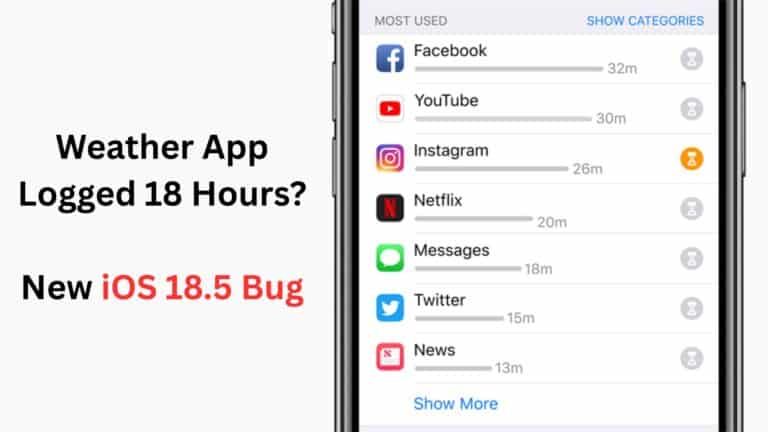 18app Error iOS 18.5 Update Triggers Inaccurate App Usage Reports