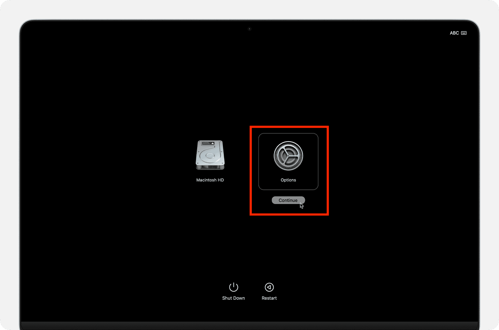 Modo de recuperación de macOS