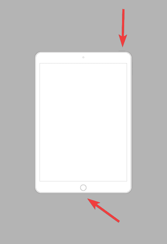 capture screenshots on iPad air with home button