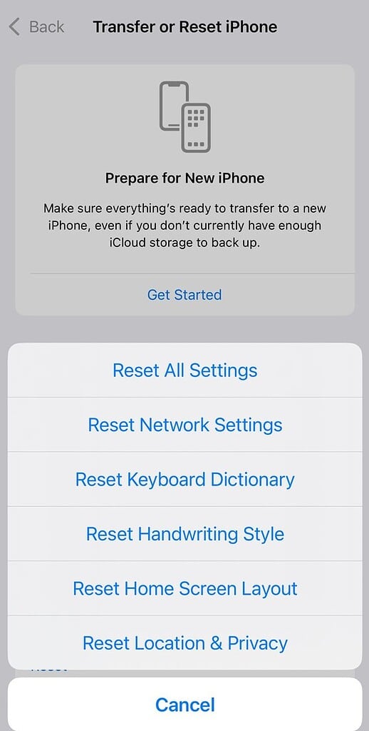 clear keyboard cache on iPhone