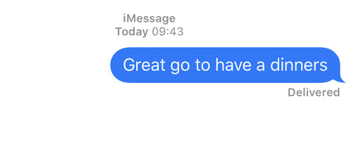 delivered message in imessage