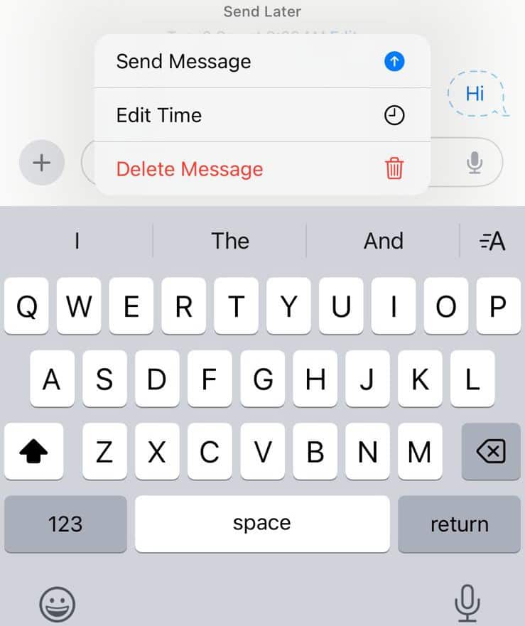 edit, reschedule, or delete a scheduled text on iPhone