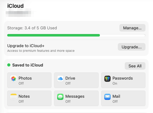 icloud storage on mac