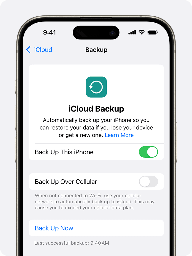 backup iphone with iCloud