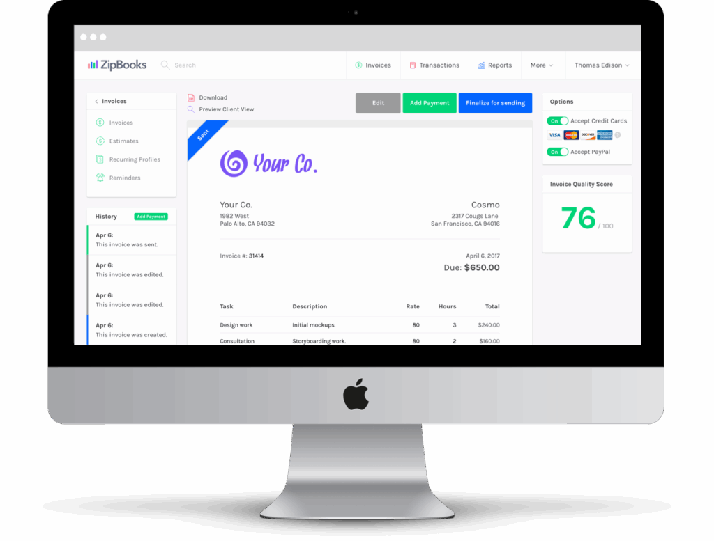 freshbooks for Mac
