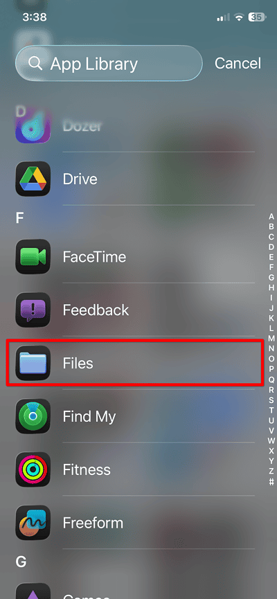 iphone 11 Pro iOS 26 Files app browse iCloud Drive internal storage-1