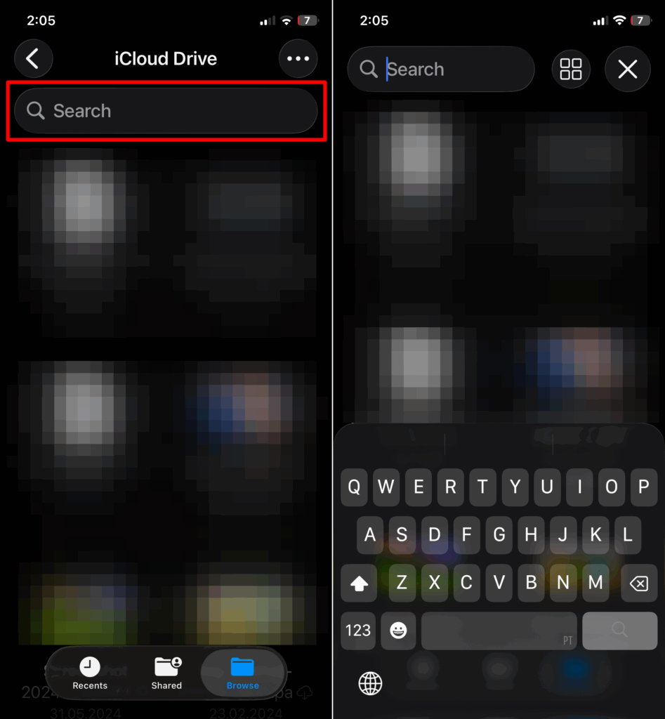 iphone 11 Pro iOS 26 Files app search
