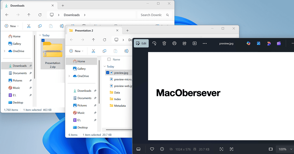 use apple's Keynote on windows after converting to ZIP