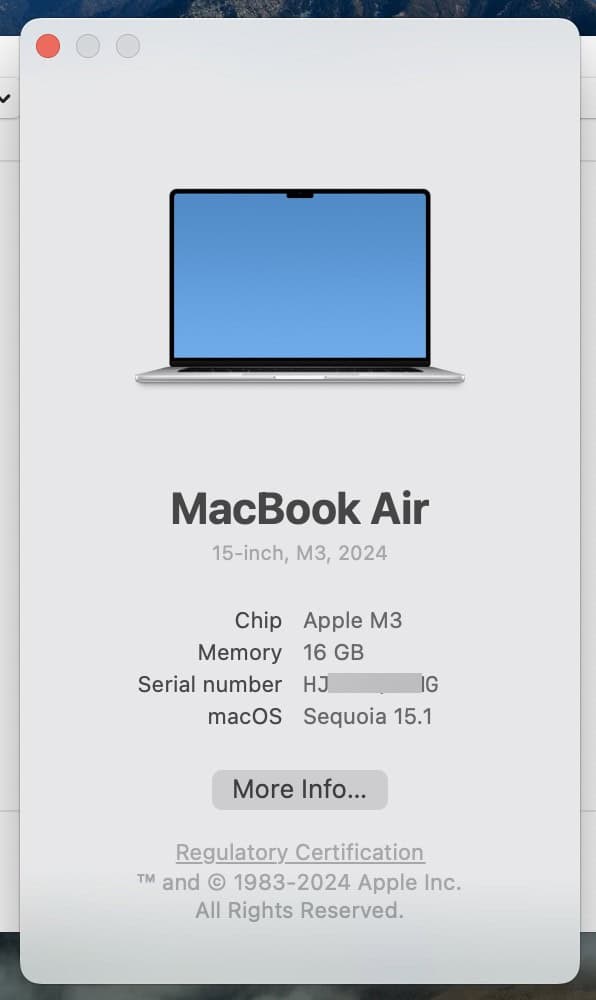 serial number on mac