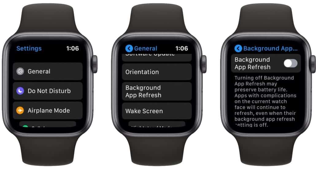 Background App Refresh apple watch
