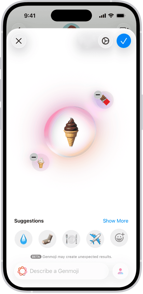 Using Genmoji on iPhone
