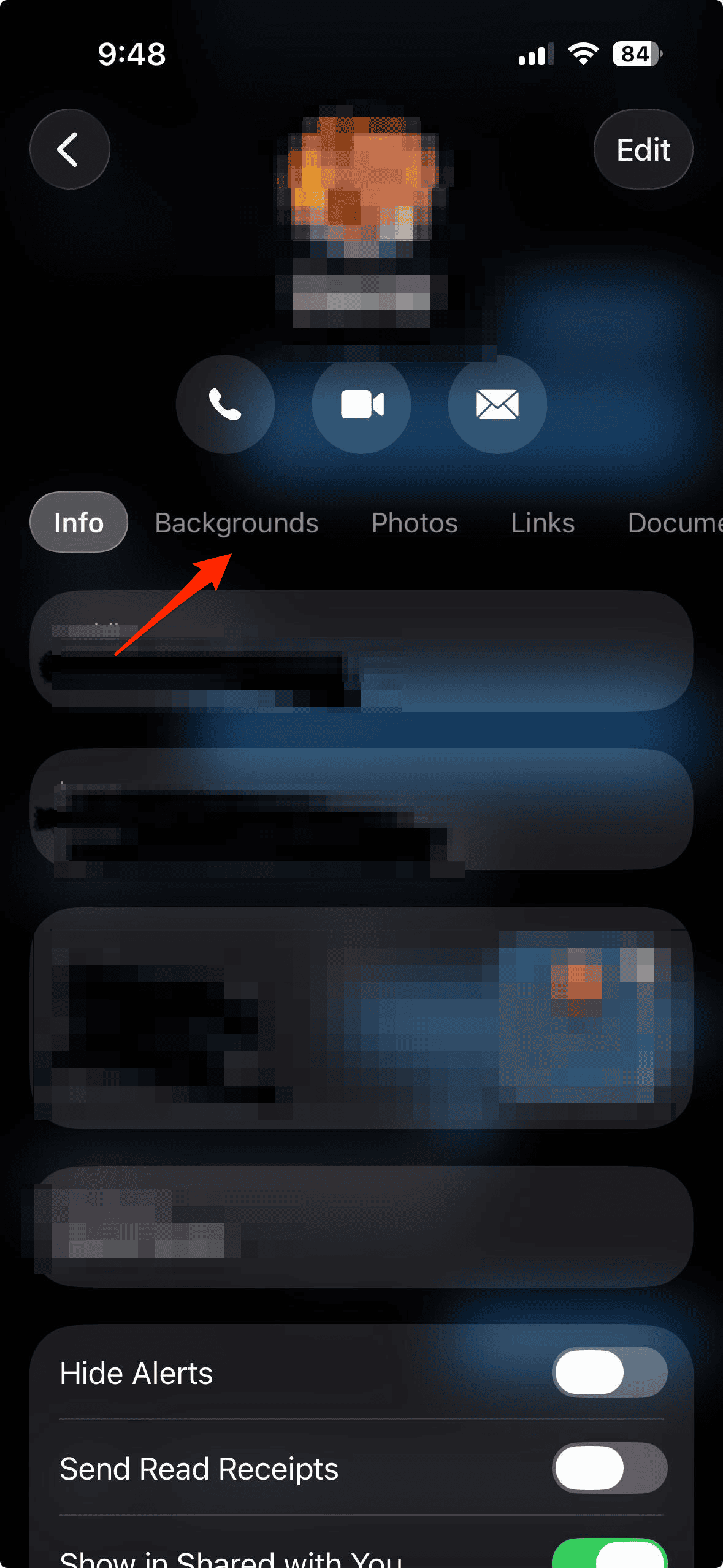 backgrounds button messages
