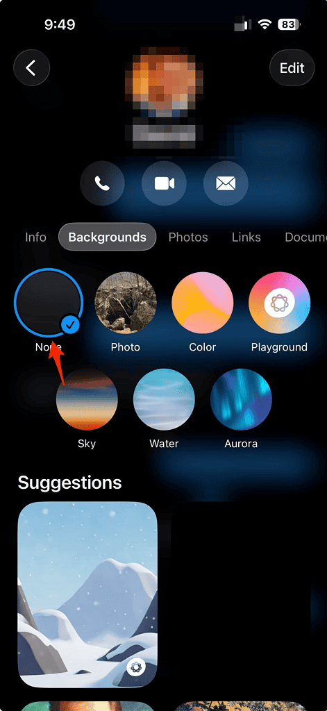 no background option