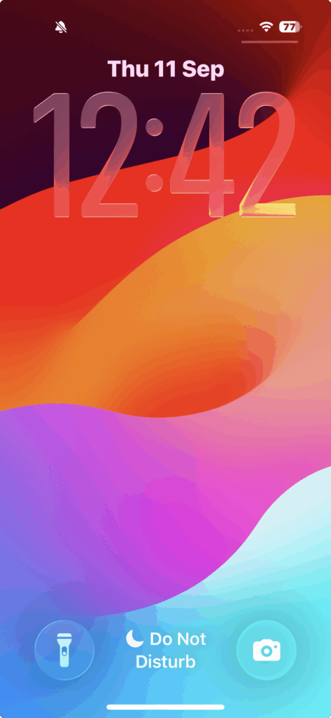 lock screen liquid glass