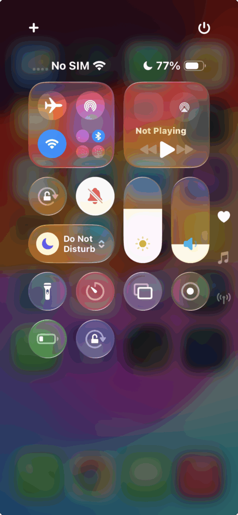 control center liquid glass