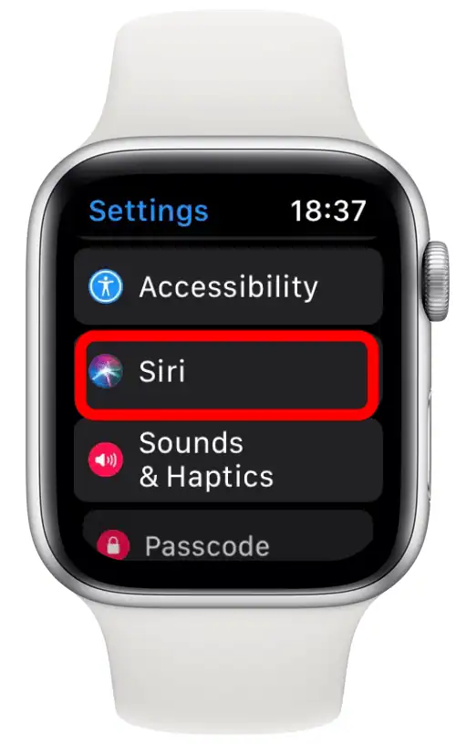 Settings > Siri