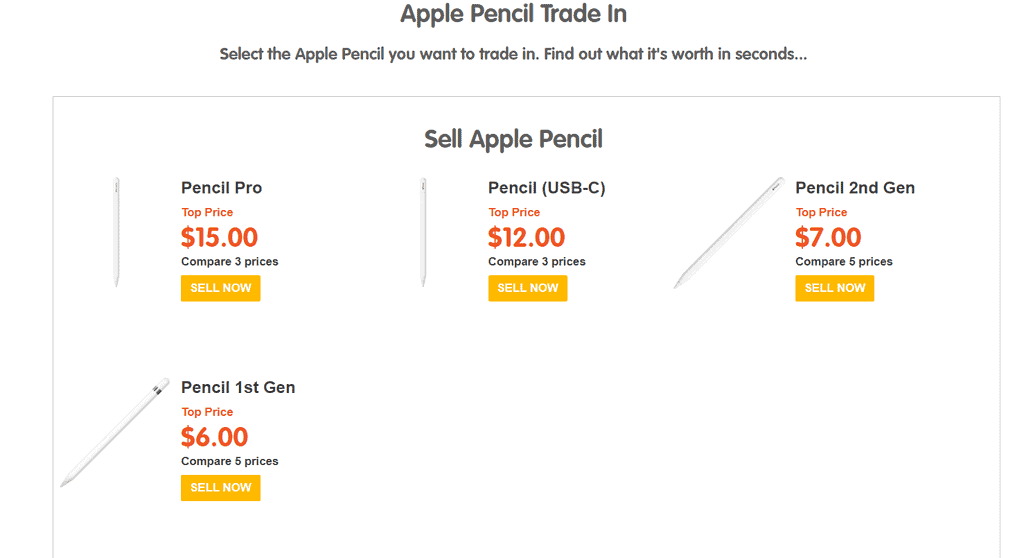 apple pencil trade-in on SellCell