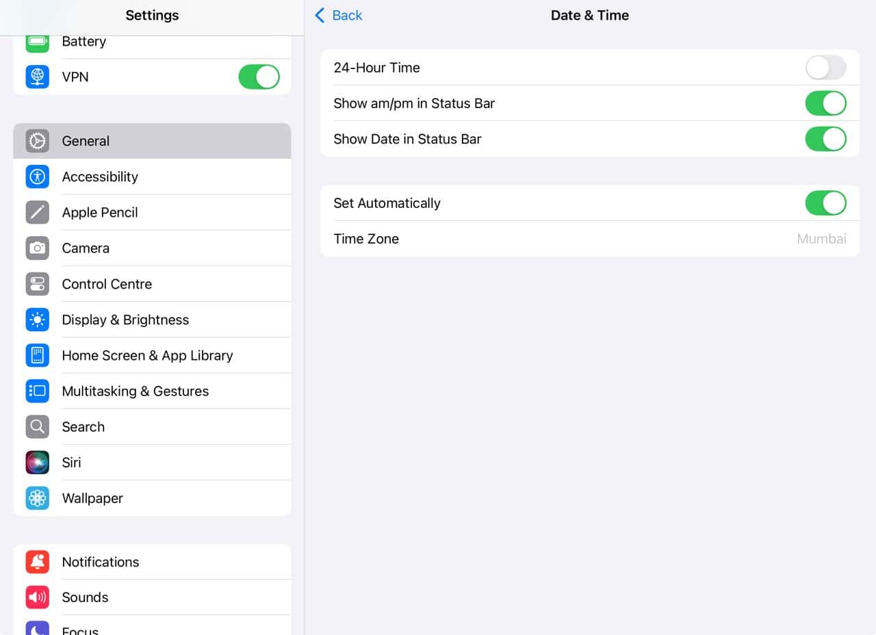 automatic date and time
