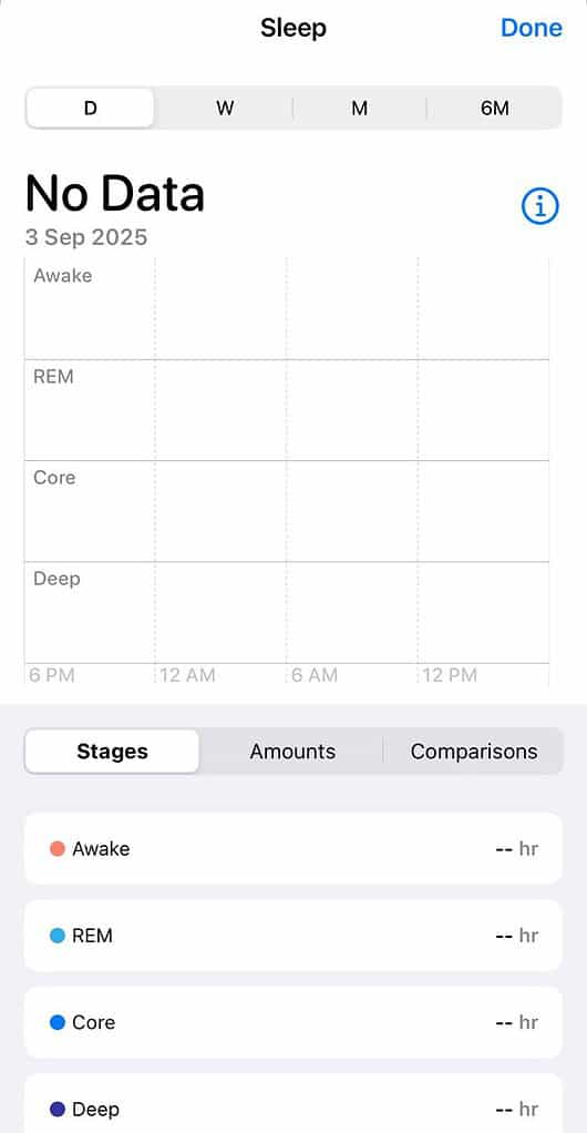 check and track sleep data