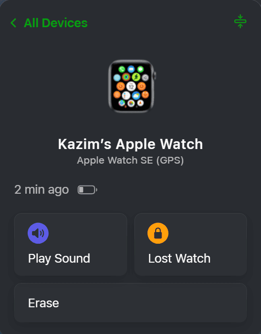 erase apple watch icloud