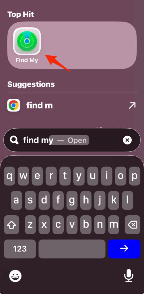 find my in ios 26