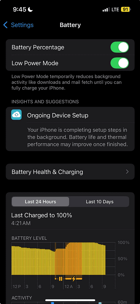 ongoing device setup ios