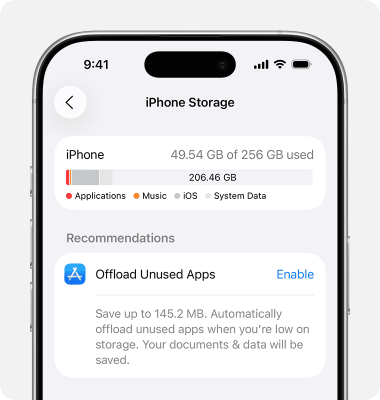 iphone storage