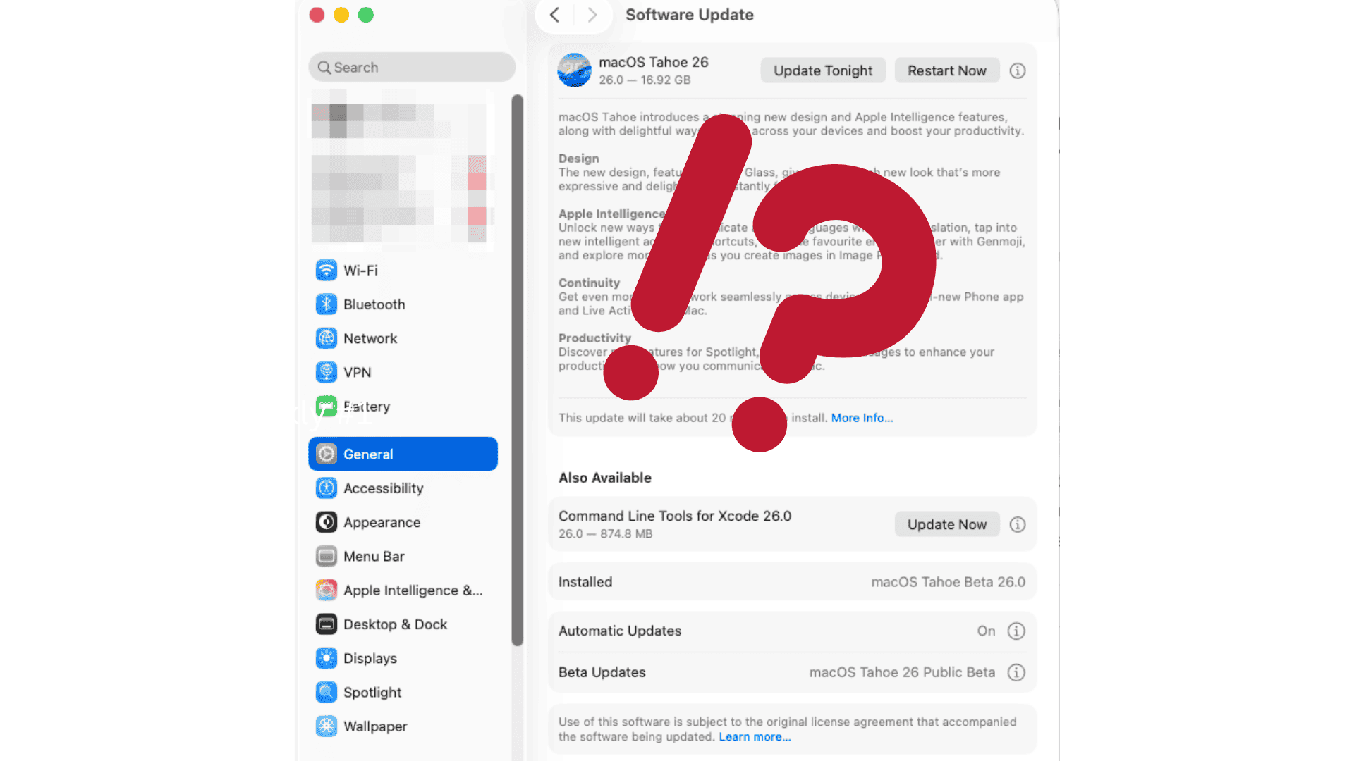macos tahoe not installing