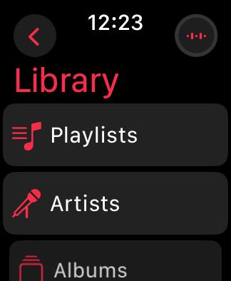 music app apple watch