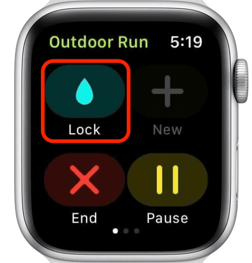 Workout app lock apple watch